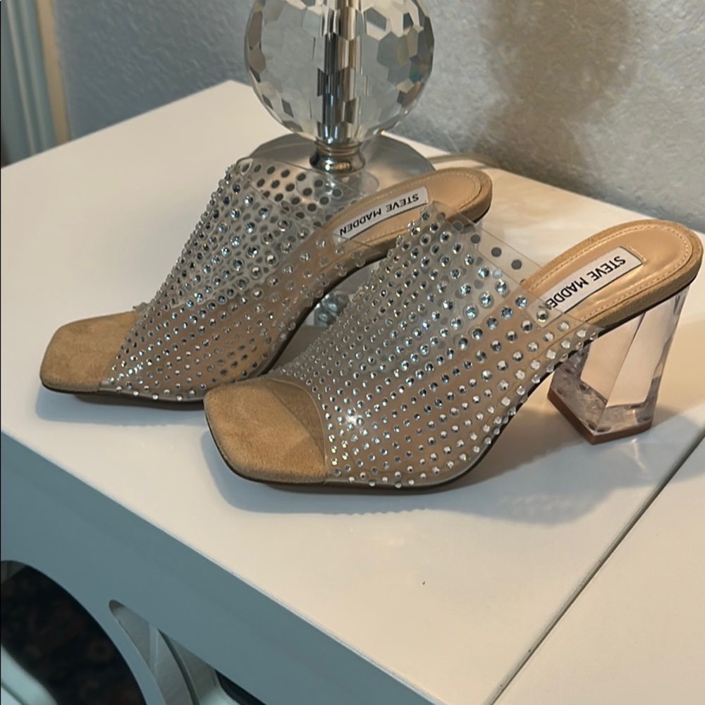 Steve Madden Clear Heels-NEW